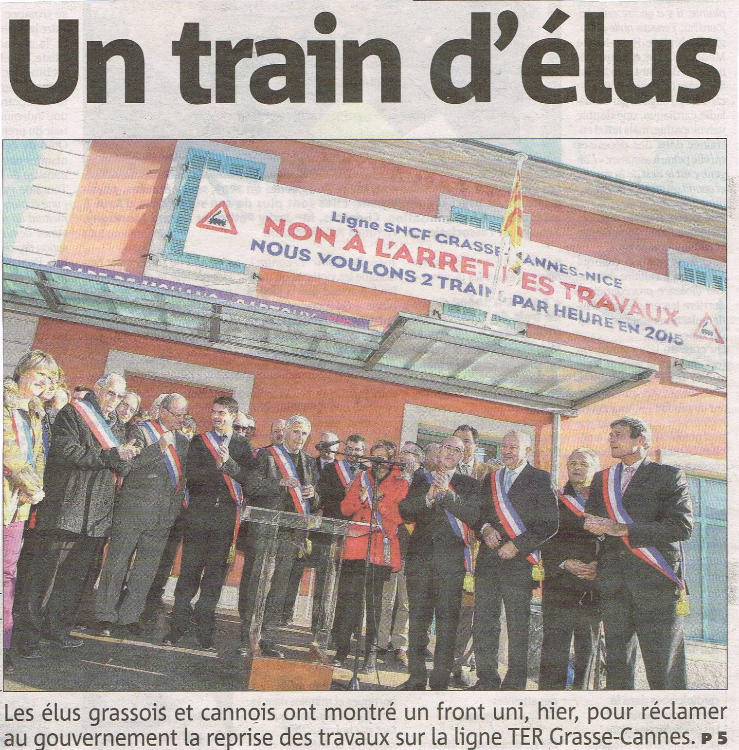 Couverture de Nice Matin du 20 decembre 2014